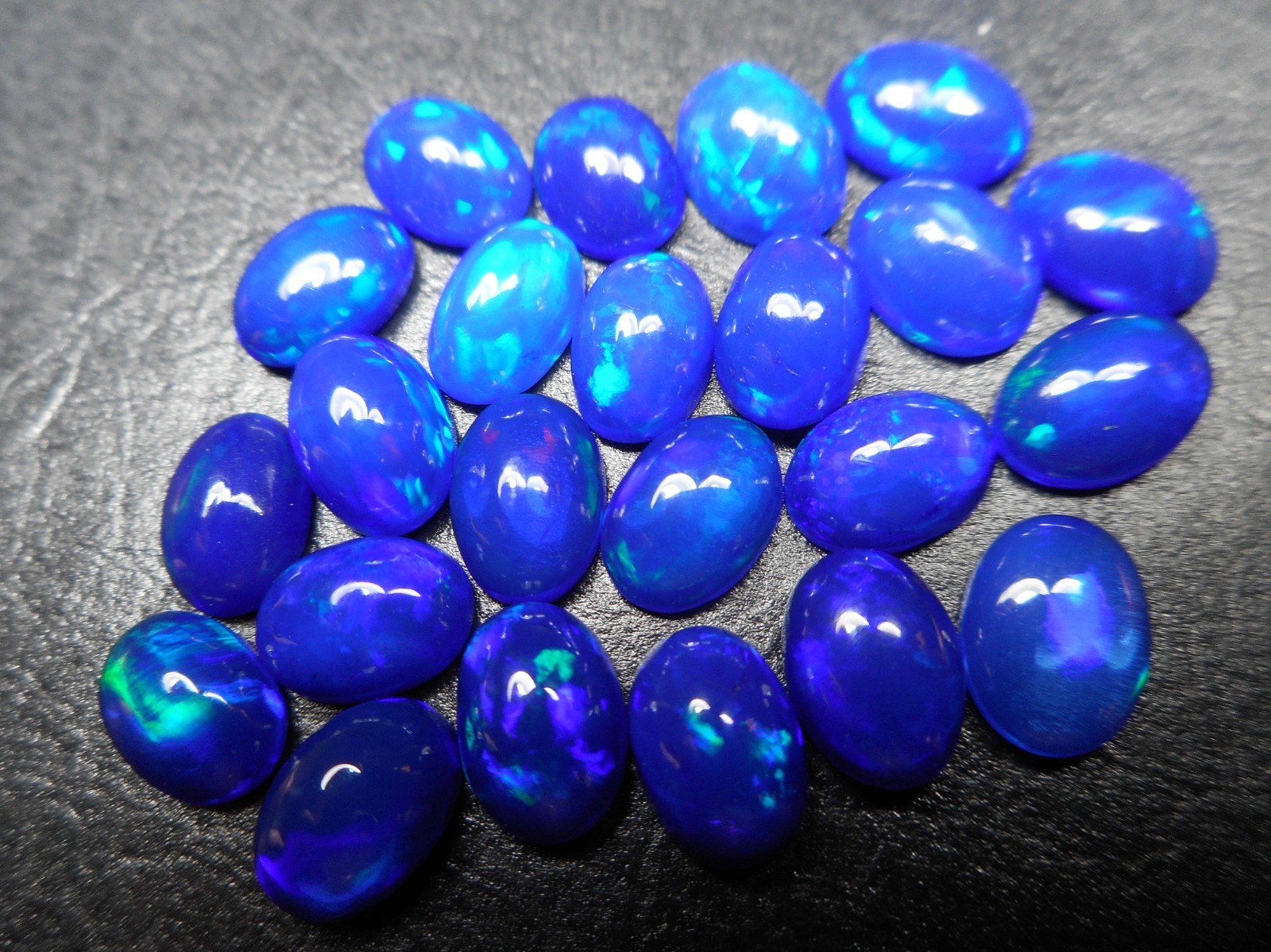 5×7 MM Blue Ethiopian Opal Oval shape Natural Cabochon 4 pcs