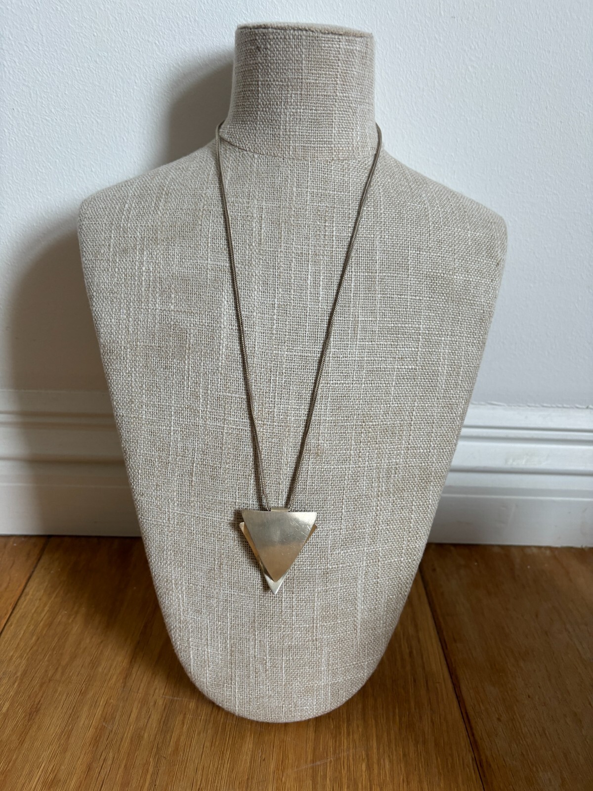 Scottish Silver Modernist Pendant Hallmarked Edinburgh 20 grams with 60cm Chain