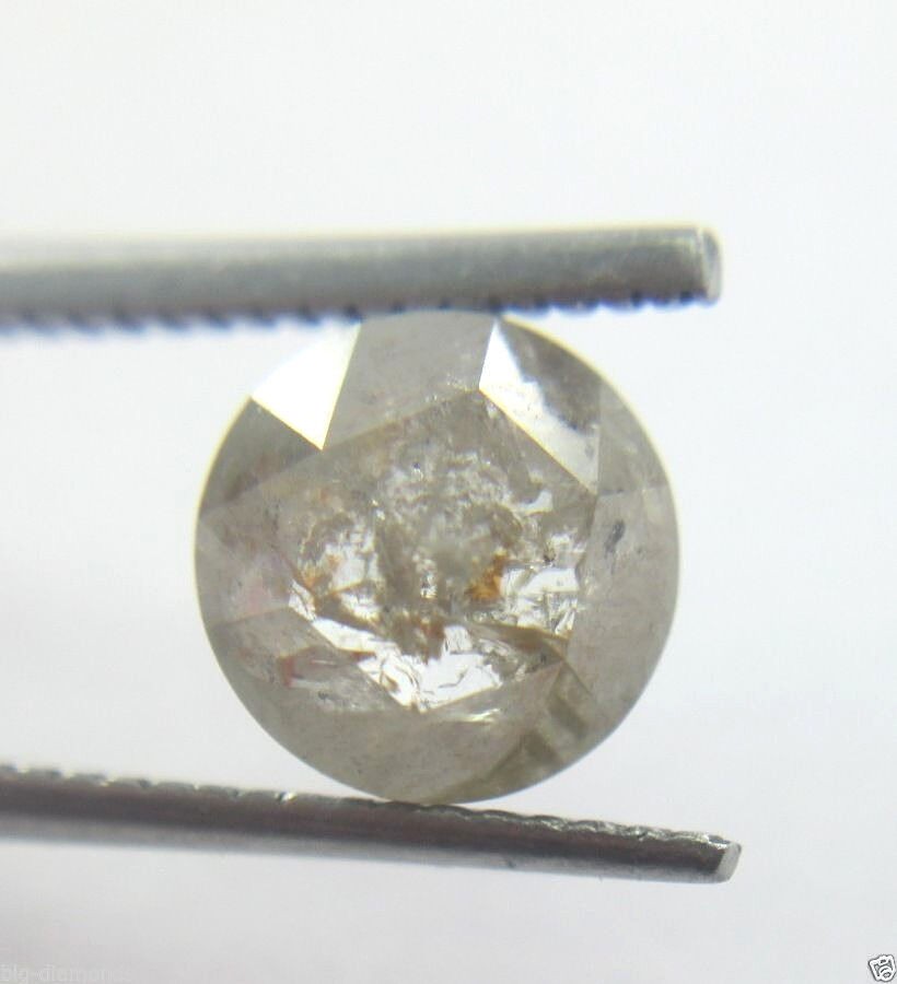 2.57cts Rose Cut Diamond Natural Real Round Shape Gray Color 7.71-7.85×5.03 MM