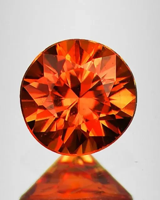 CERTIFIED Natural Orange Earth Mined Diamond 3.05 Ct Round VVS1/ 9.5 mm