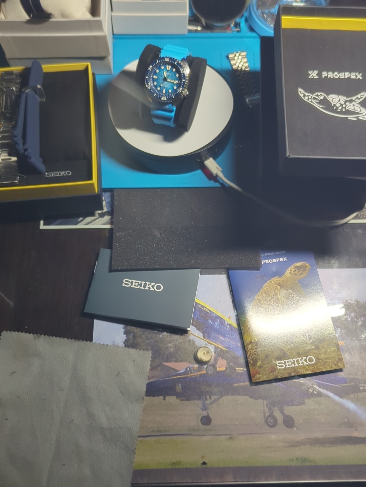 Mint Seiko Prospex Blue Unisex Adult Watch – SRPH59 Full Set