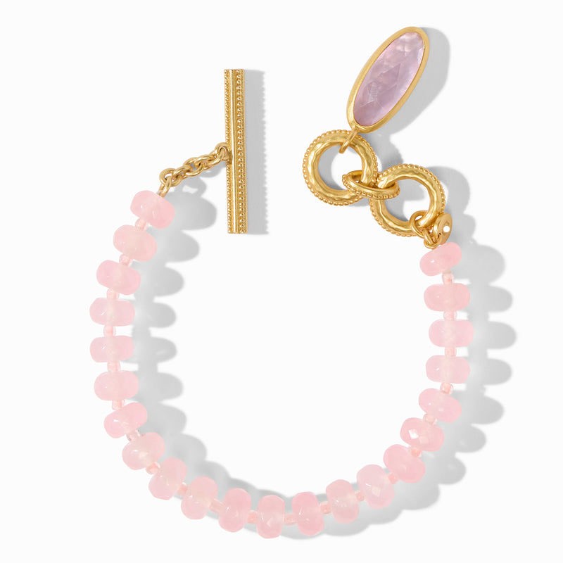 Julie Vos Pink quartz Gold Bracelet