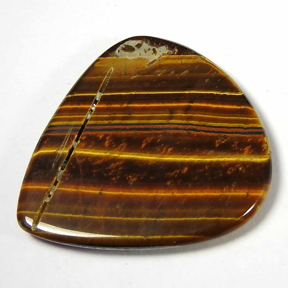 68.15 Ct Natural Tiger Eye Pear Cabochon 41x27x5 Loose Gemstone