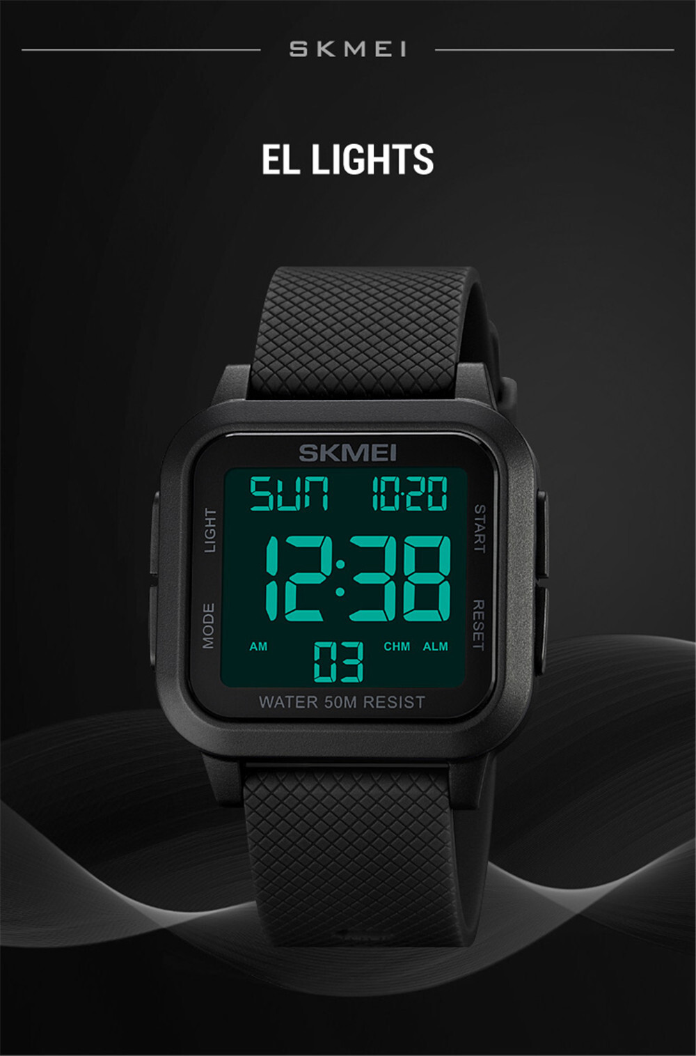 SKMEI Men Sport Watch Alarm Chrono Electronic Wristwatch Boys Girls Stopwatch