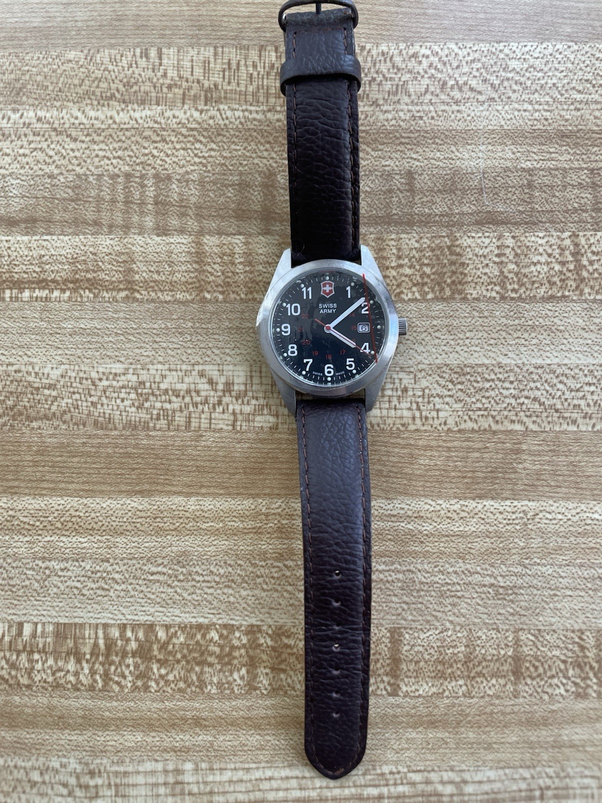 Victorinox Garrison Collection 241083 40mm Stainless Steel Brown Leather Strap