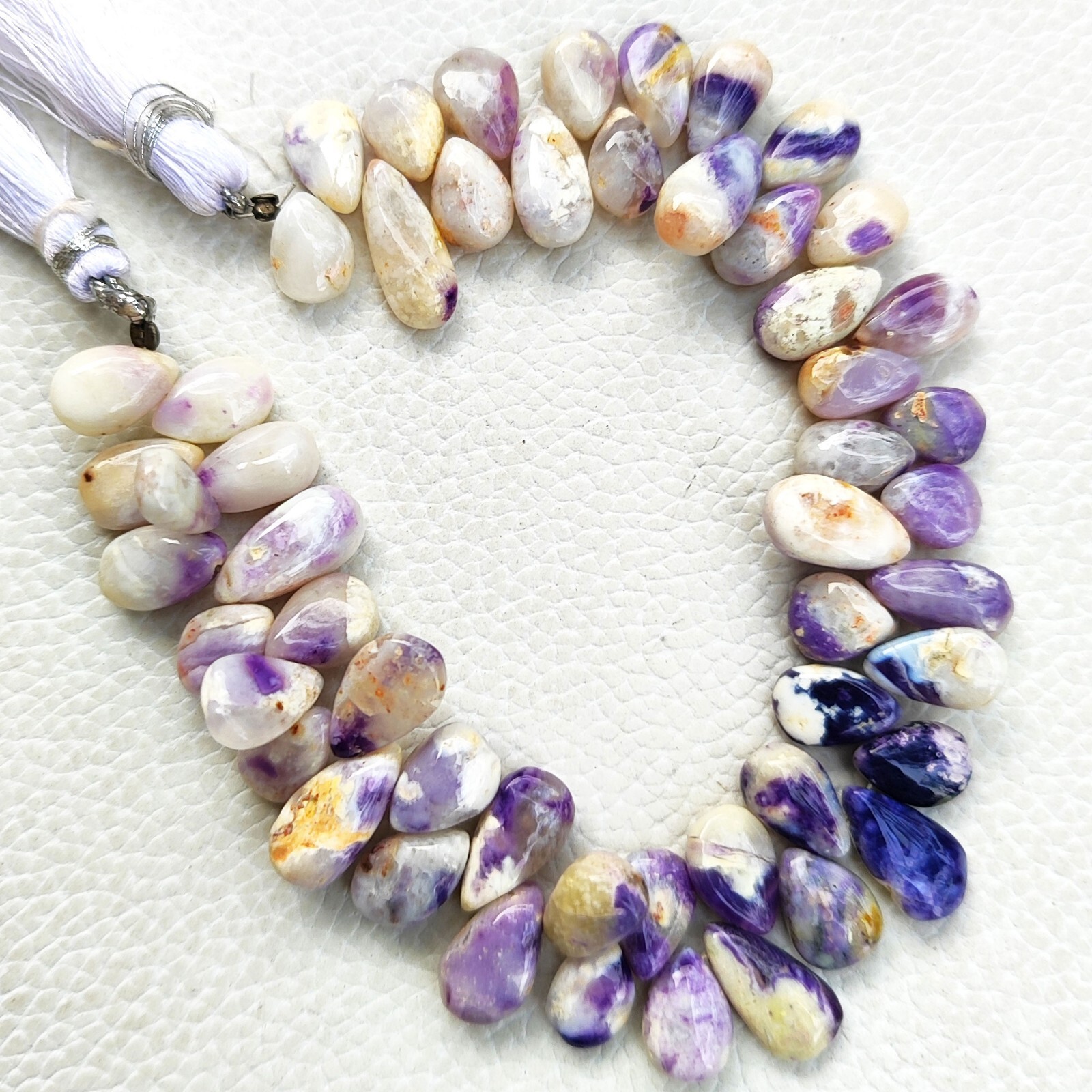 Natural Tiffany opal Gem 10×7 to 13×7 mm Smooth Pear Shape Beads 8 Inch Strand