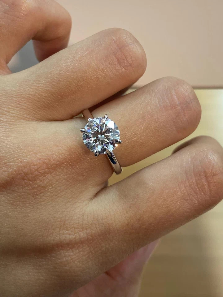 1 Ct Round Cut Natural Diamond Solitaire Engagement Ring 14k White Gold 6 7 8