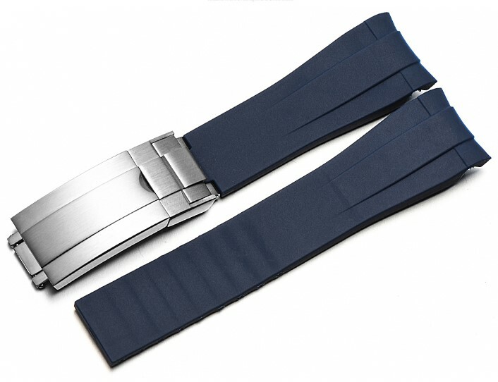 20MM RUBBER STRAP BAND FOR ROLEX DATEJUST SUBMARINER GMT DAYTONA EXPLORER BLACK