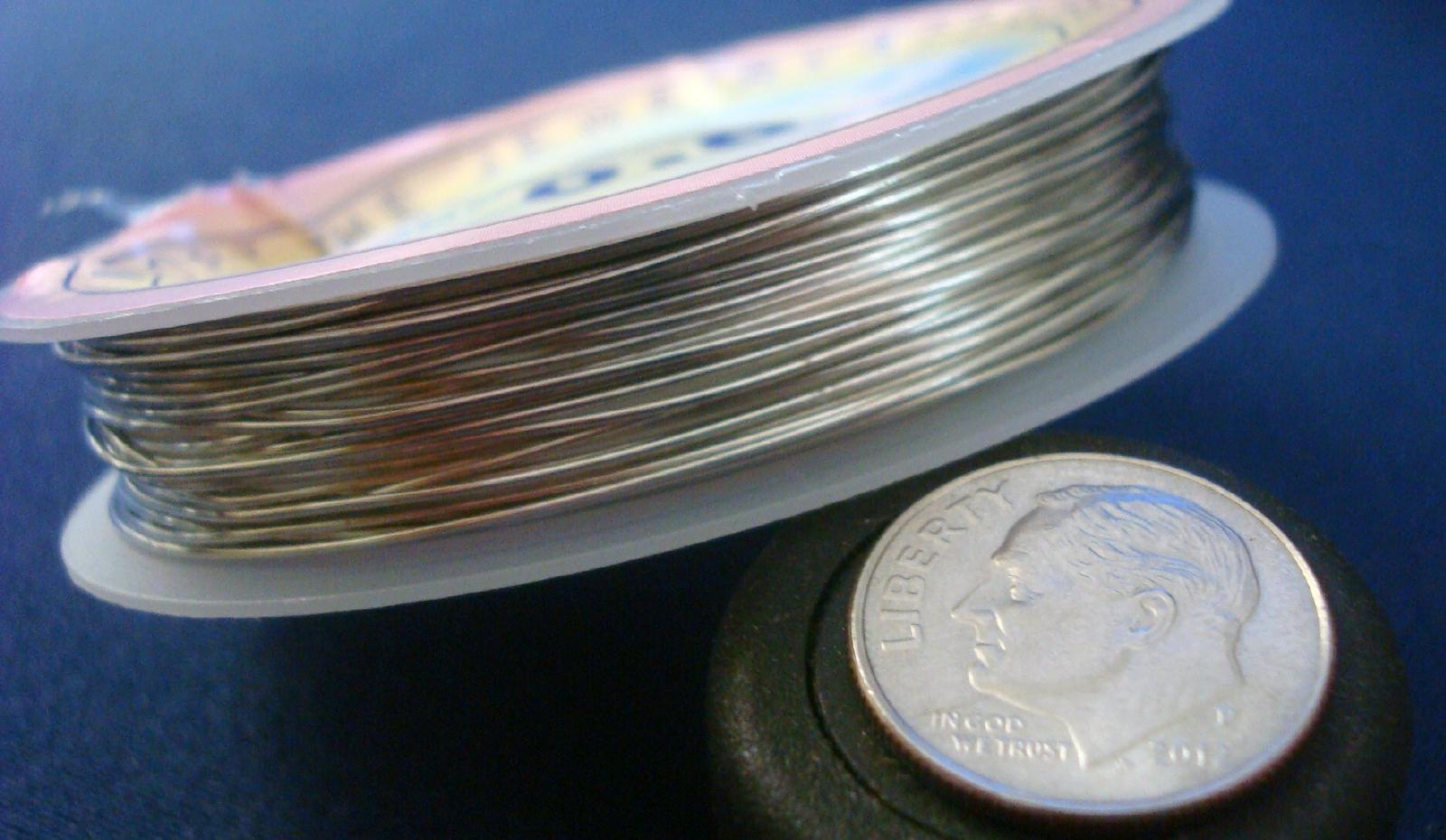 26′ .5mm Silver plated copper round wire 24ga create wire wrapped jewelry pw119