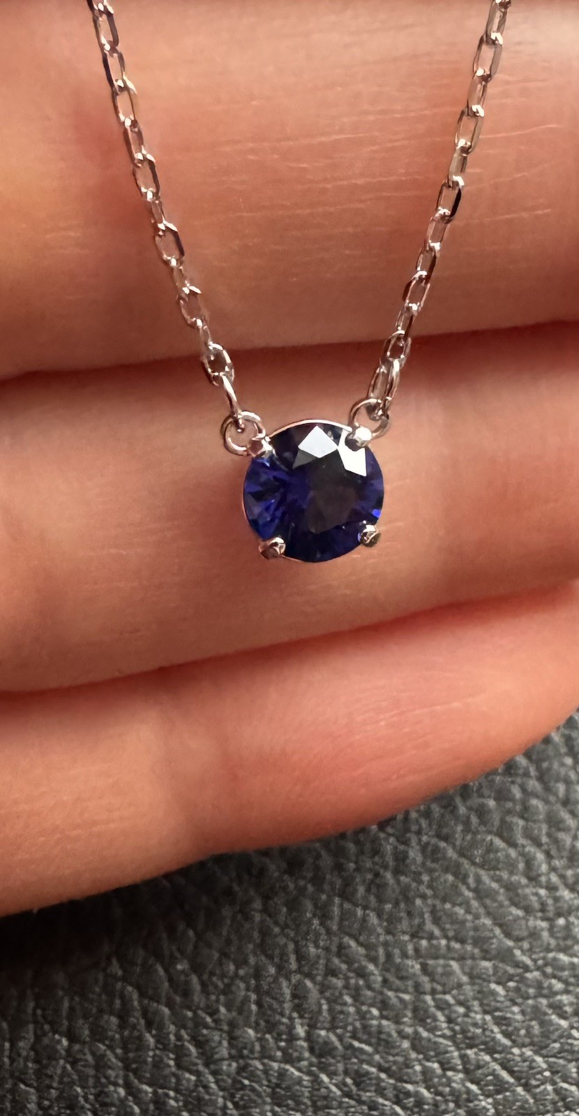 Genuine Swarovski Stilla Attract Pendant Necklace, Rhodium Plated, Blue, NEW
