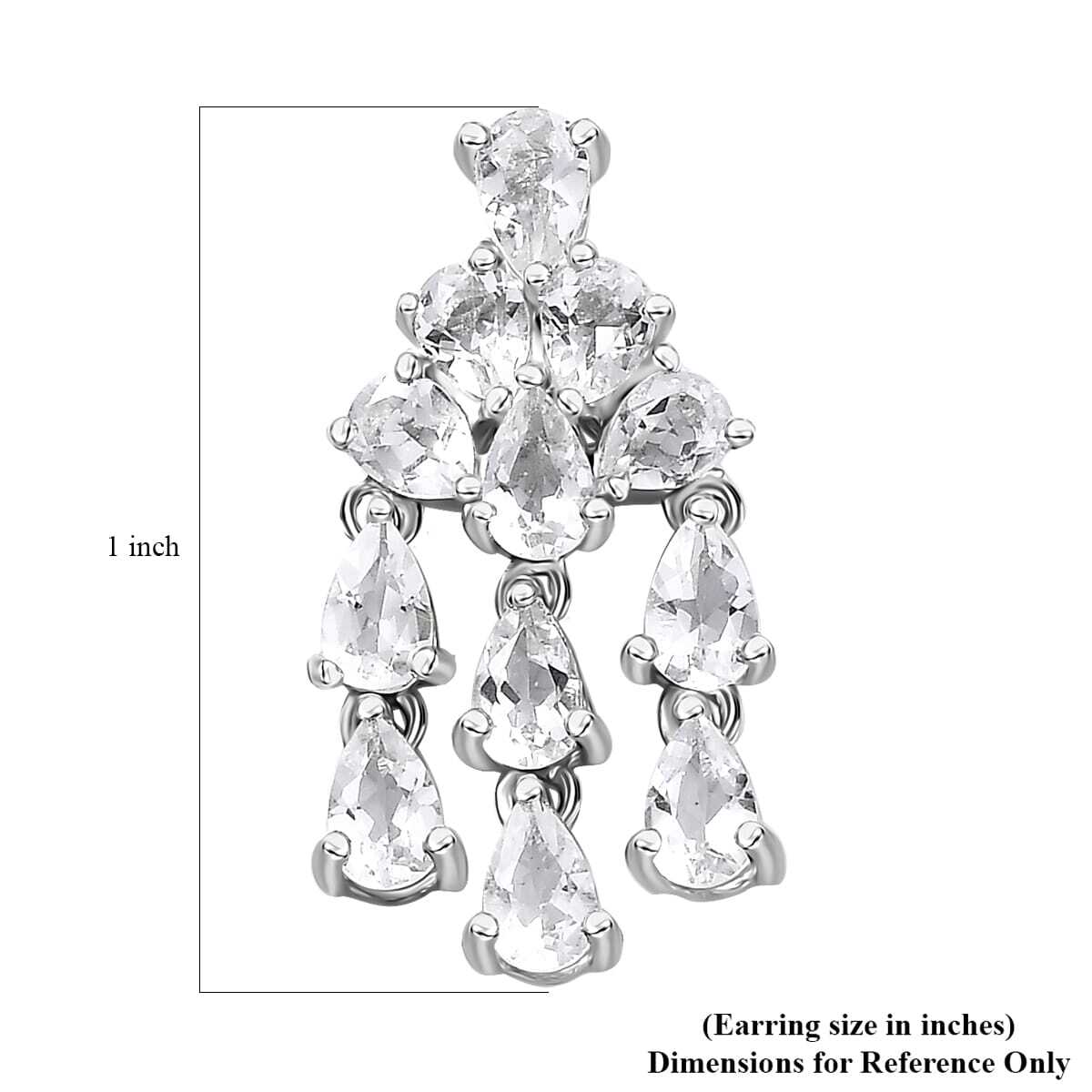 STUNNING!! 3.85ctw Brazilian Petalite Celebrity Earrings Rhodium Plated Sterling