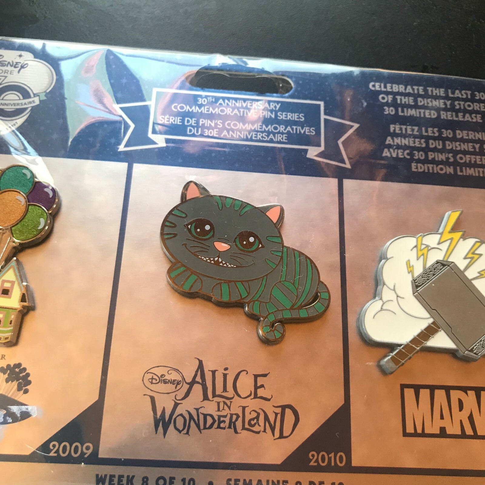 Disney Store 30th Anniversary Week 8 Up ALICE IN WONDERLAND Marvel Lapel or Hat