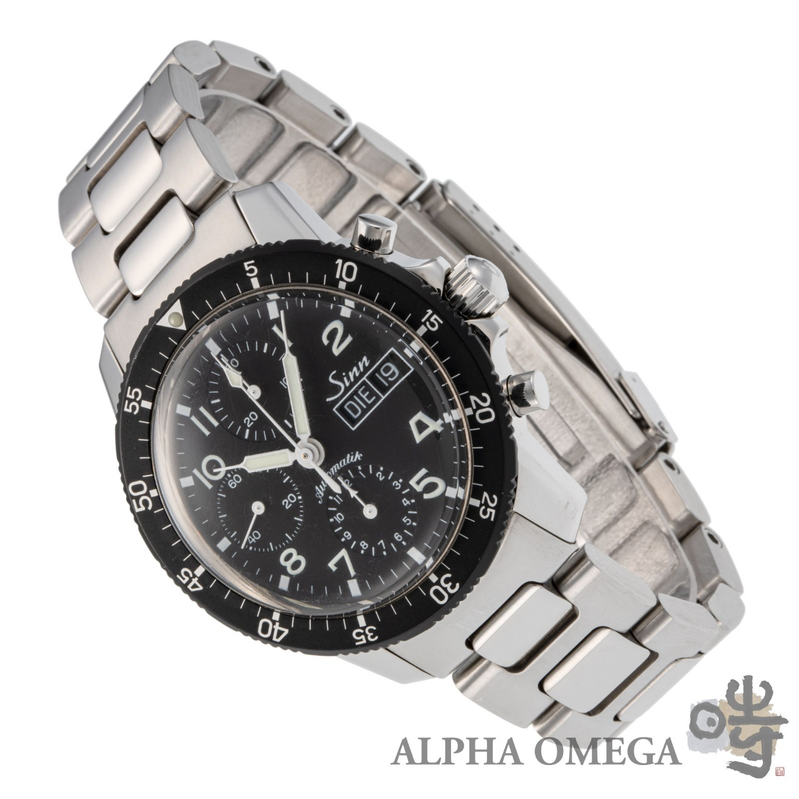Sinn 103 B Auto Pilot Chronograph Black Dial Automatic Steel 41mm Mens Watch