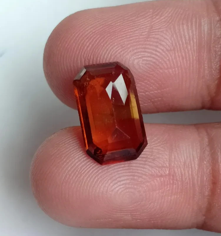 5.85 Ct Natural Unheated Orange Huge Octagon Shape Hessonite Garnet Loose Gem