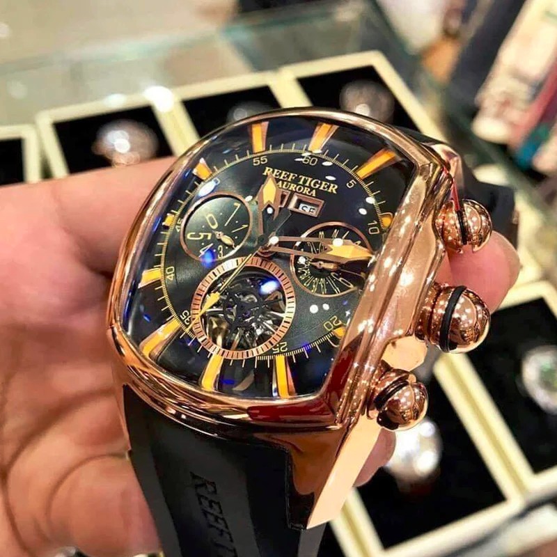 RGA3069 Automatic Tourbillon Watch Men 316L Stainless Steel