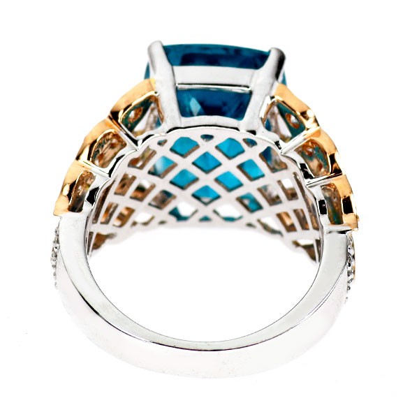 Rare K18WG/PG Apatite Diamond Ring 9.45ct D1.16ct – Auth free shipping from Japa