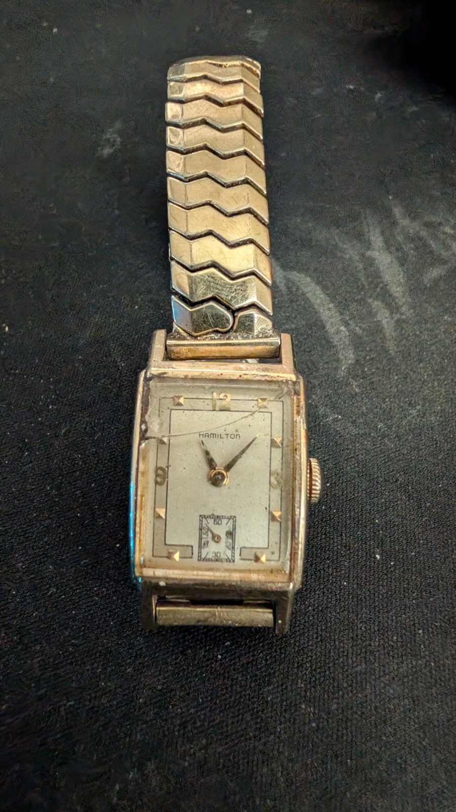 Vintage Hamilton Sherwood 14K Gold Filled 19J 982 Watch Speidel Running