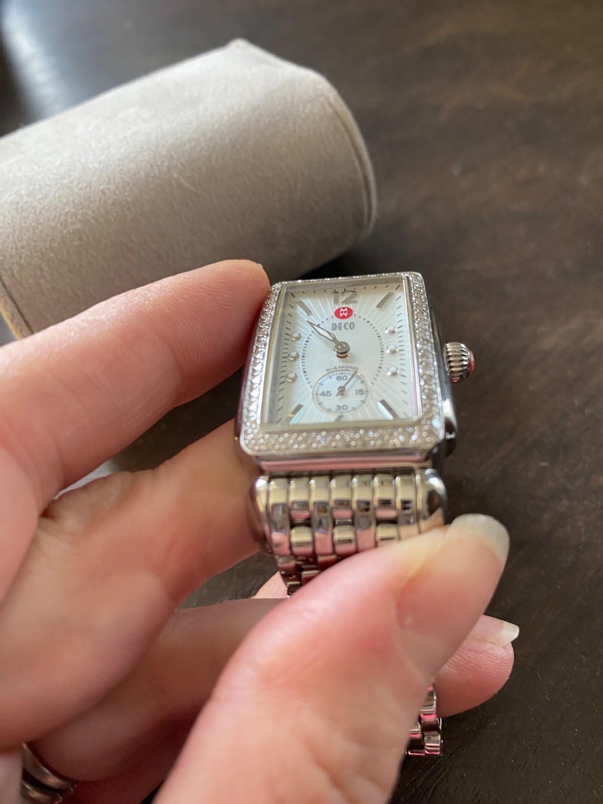 michele diamond deco watch