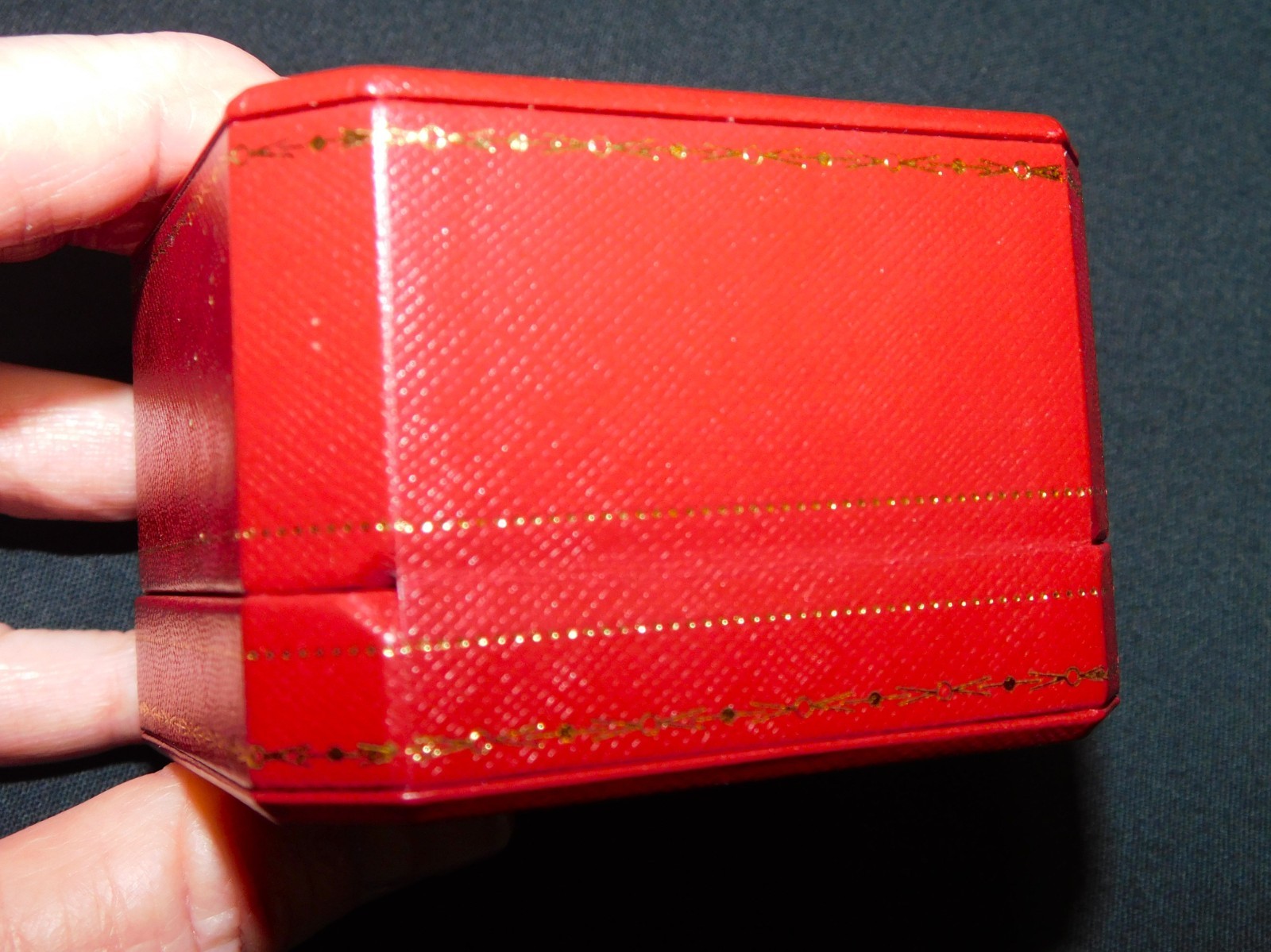 Genuine Cartier Love Ring Box W/ Velvet Drawstring Bag No Outer Box +FREE SHIP!