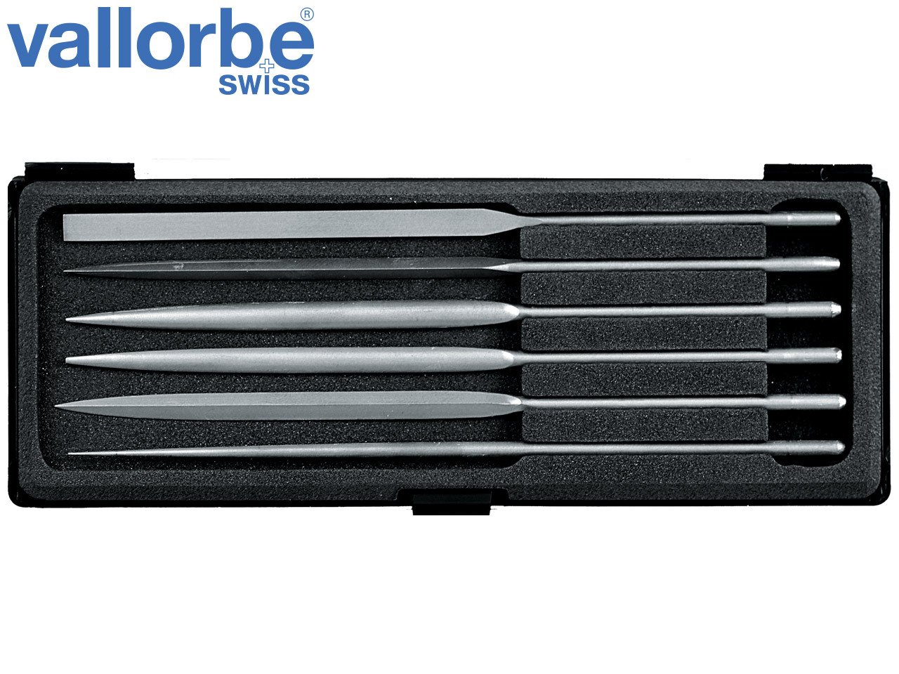 GLARDON ® VALLORBE NEEDLE BUFF FILES 14 cm SET OF 6 LAC2462