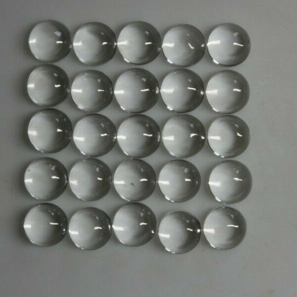 Clear/White Quartz 3mm to 10mm Round Cabochon Loose Gemstones