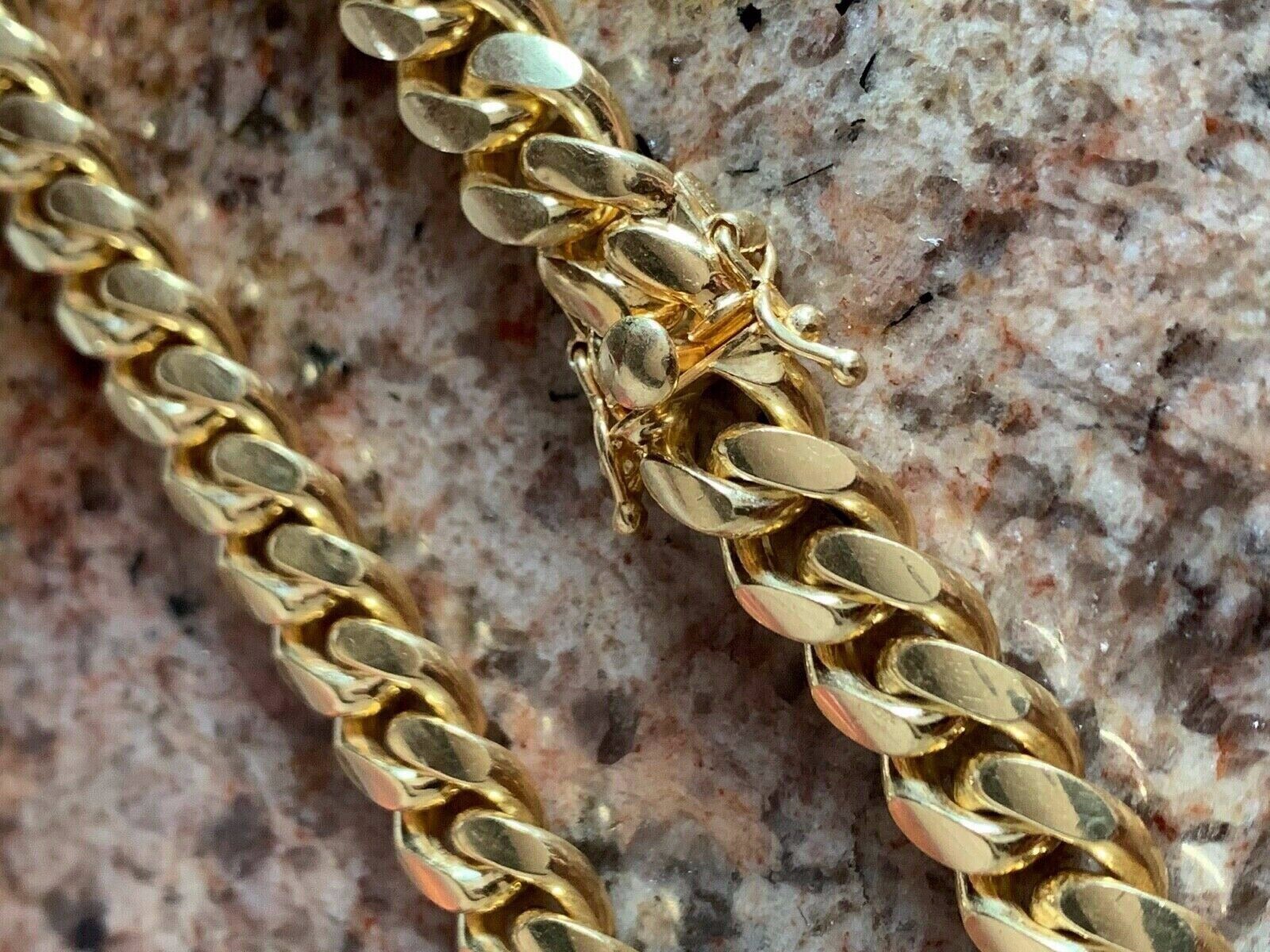 Cadena O Pulsera Cubana Para Hombre – Oro De 14k Sobre Plata Solida 925 ITALIA