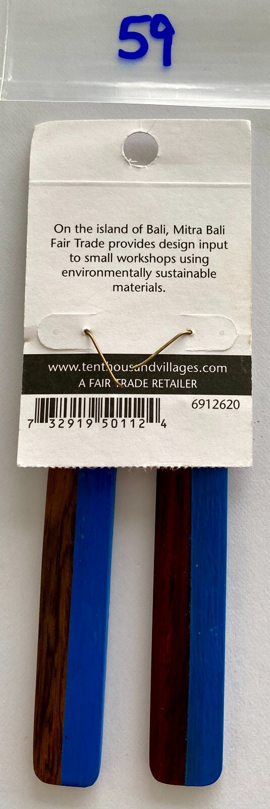 Ten Thousand Villages Eventide Earrings Dangle Handcrafted in India