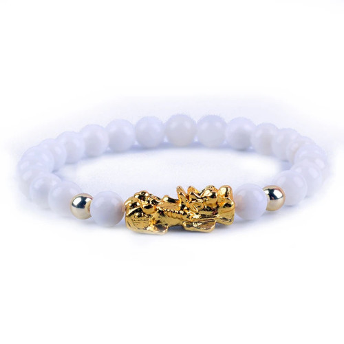 Feng Shui Obsidian Stone Beads Bracelet Men Women Wristband