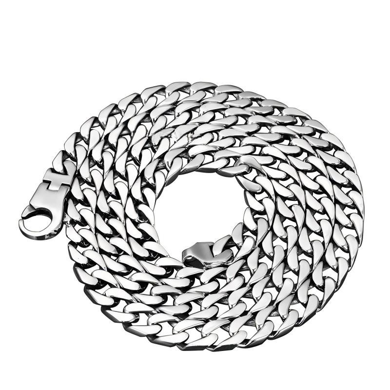 Pure Solid S925 Sterling Silver 7mm Cuban Curb Link Necklace 57-58g 23.6inch