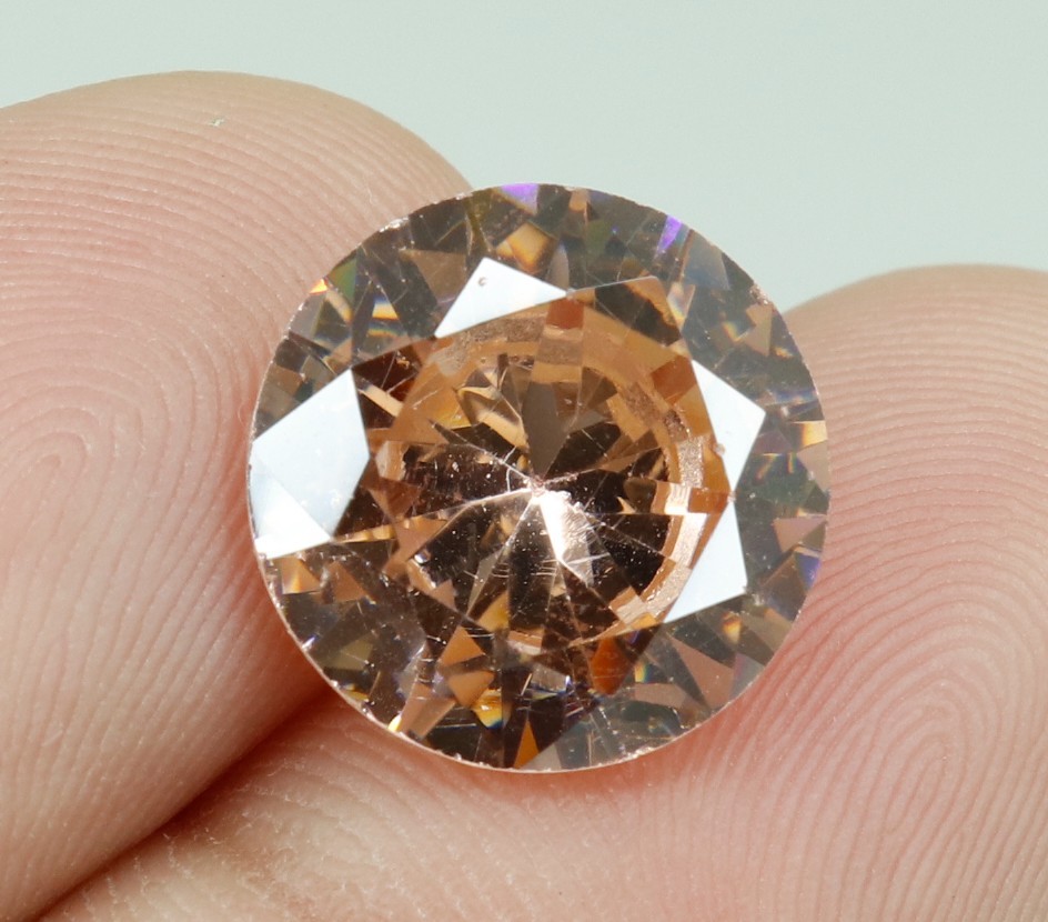 Certified 7.45 Cts. Natural Reddish Brown Zircon Round Cut Loose Gemstone