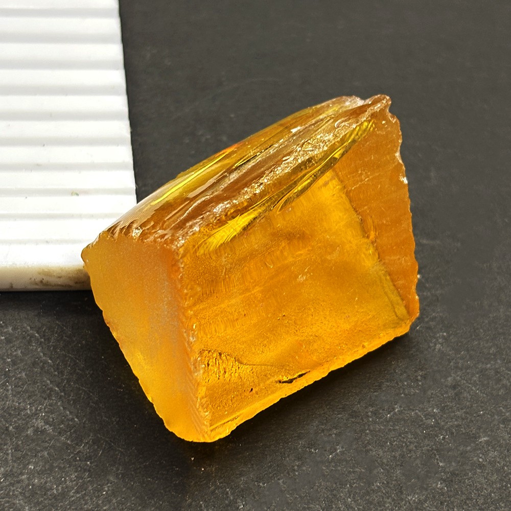 Huge Size Lite Orange Rough Uncut 157 Ct Lab-Created Sapphire Gemstone Certified
