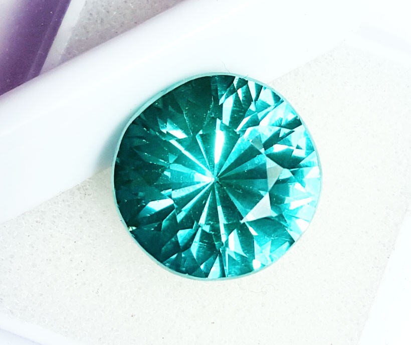 8 to 10 Ct Natural Greenish Blue Rare Grandidierite Certified Round Diamond Cut