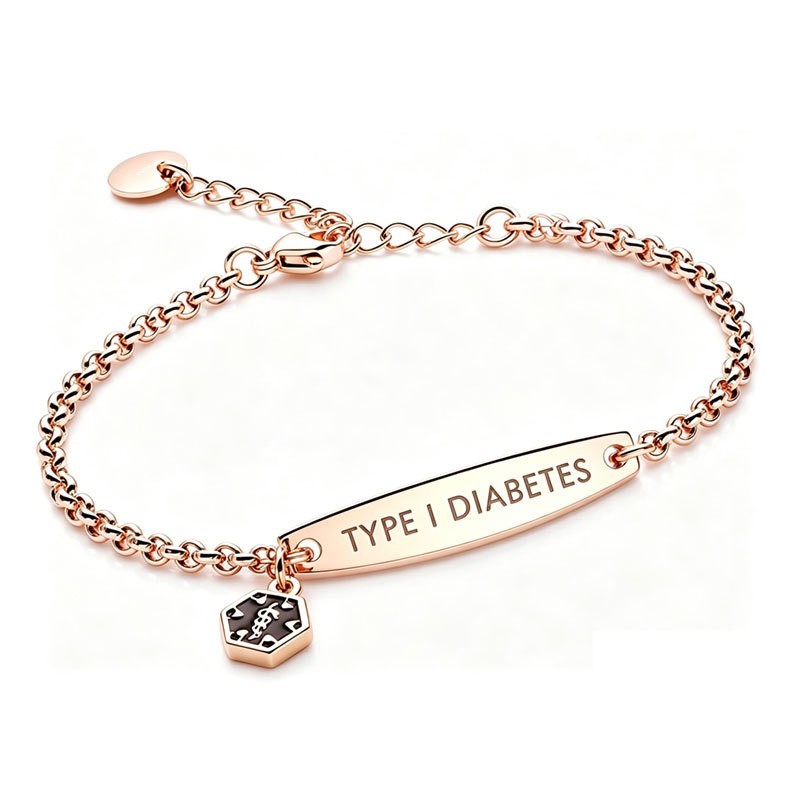 Free Engraving Medical ID Bracelet Stainless Steel Emergency Waterproof Jewelry