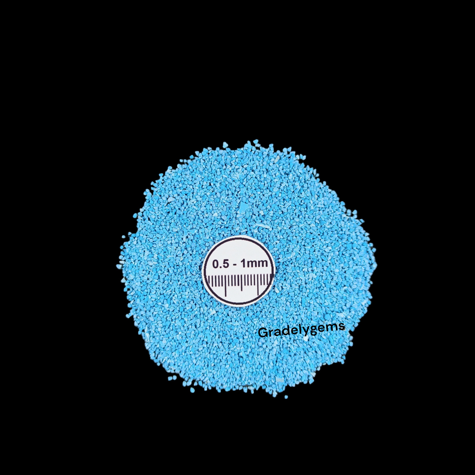 Sky Blue Turquoise Gemstone Crushed Powder – Vivid Hue for Resin Art, DIY Crafts