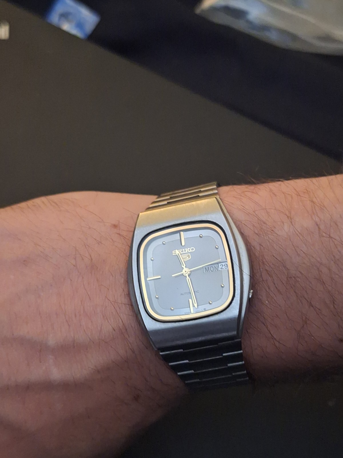 1970s TV Dial Seiko, Clean And Orginal, Arabic/English Day Variant.