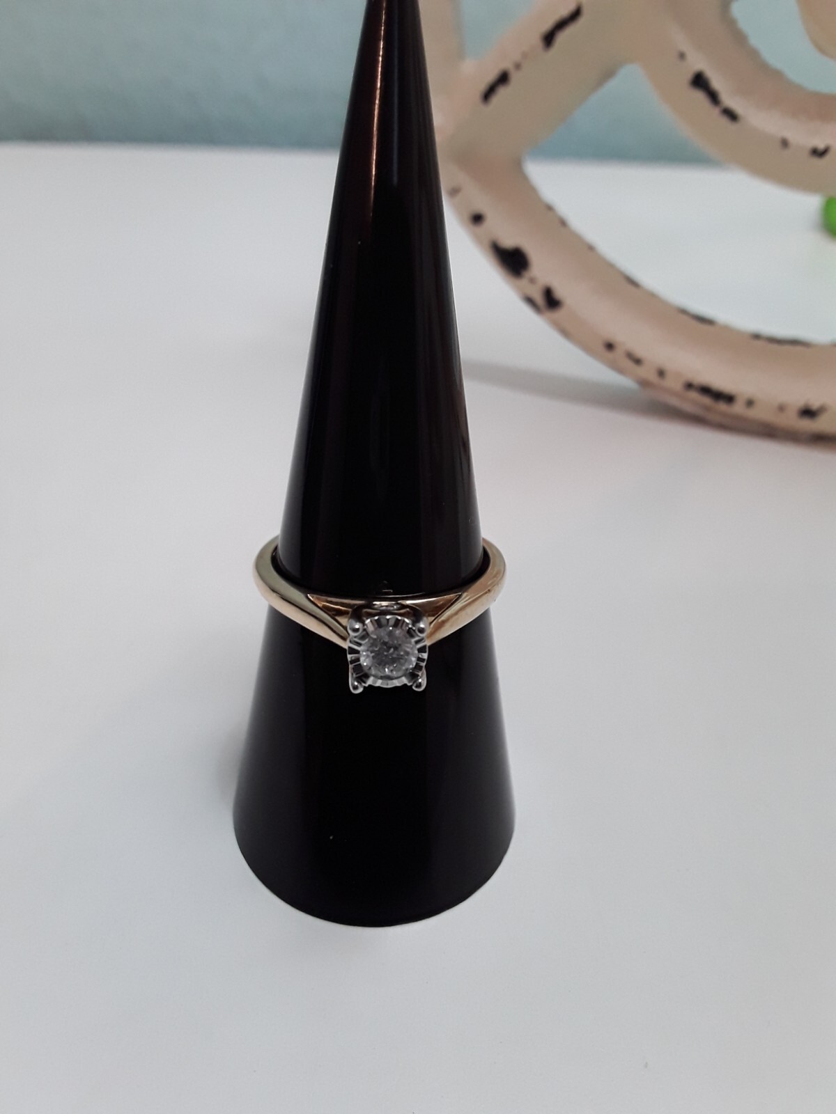 Vintage 10kt GoldDiamond Ring Size 7 Stamped +Tested 10k Gold, Natural diamond