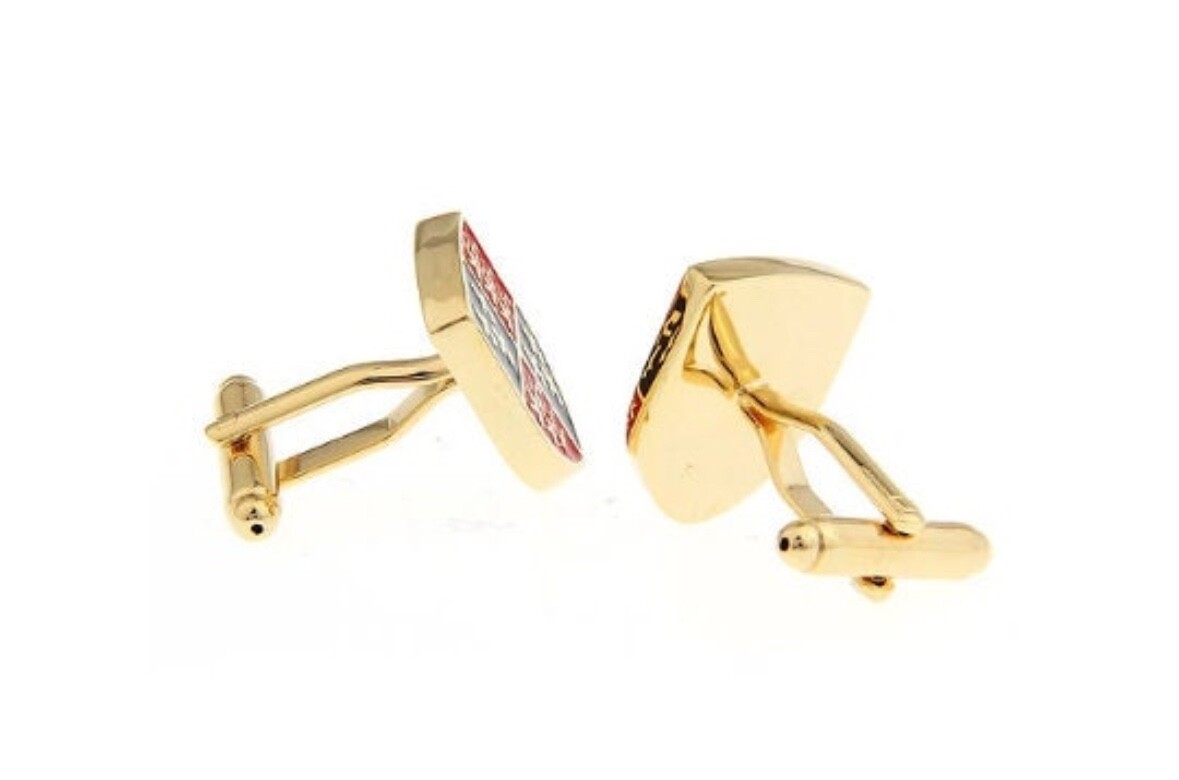 Royal Coat Of Arms Cufflinks Enamel with Gold Rhodium Trim Cuff Links English