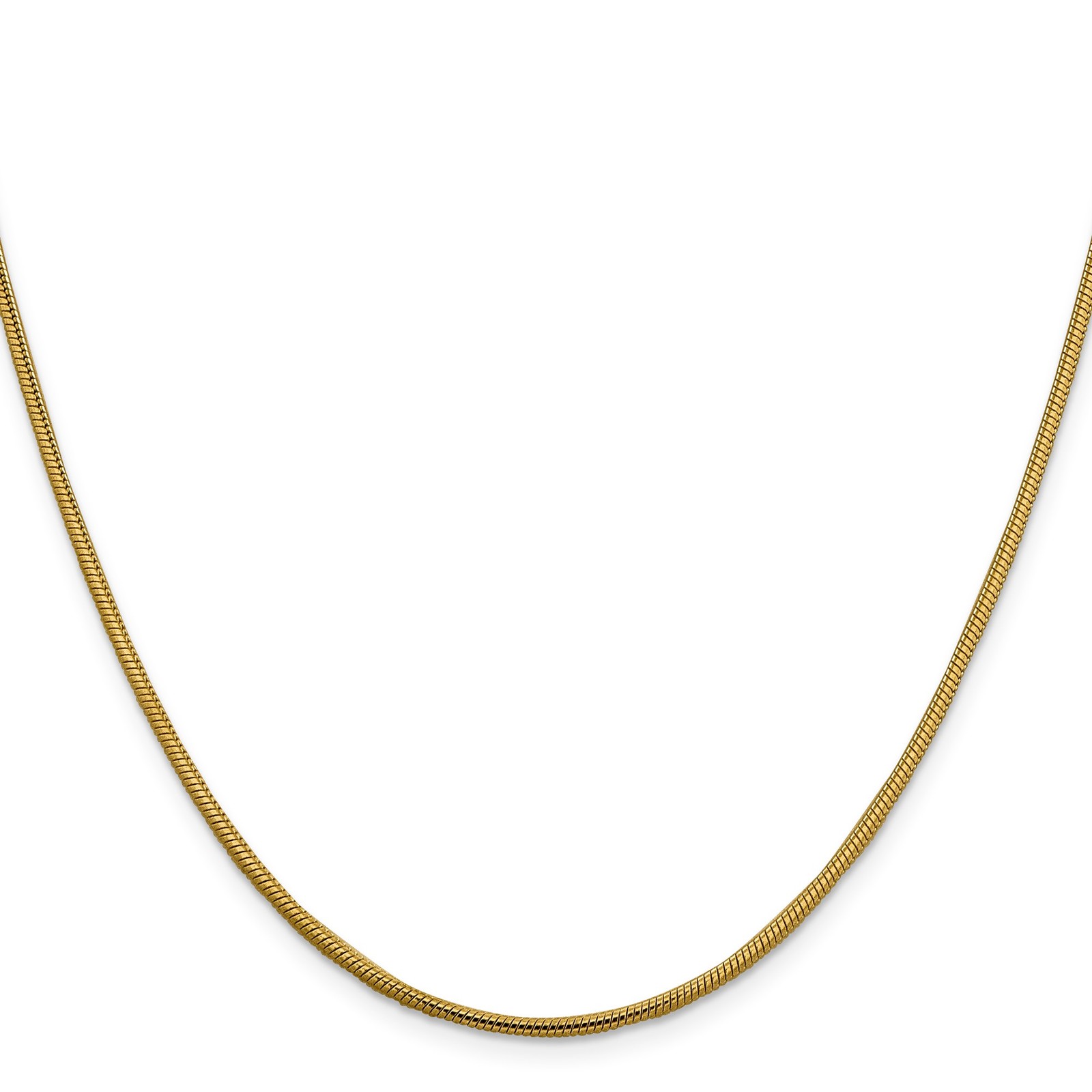 14K Yellow Gold 1-1.85mm Snake Chain Necklace 16-30 Inch Mens Womens