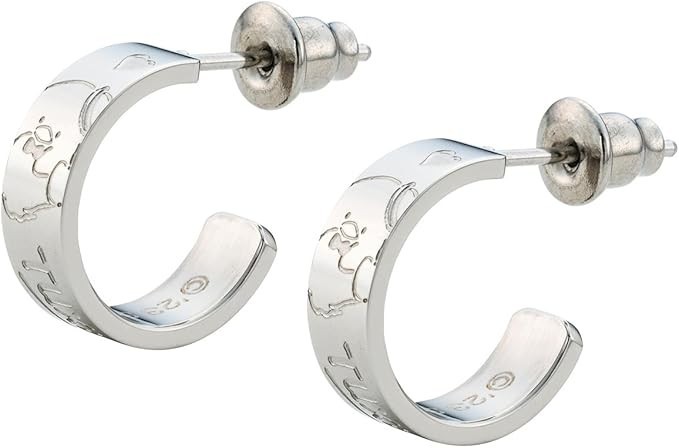 Tuxedo Sam Sanrio Characters Stainless Steel Half Hoop Earrings SAST-P009SV