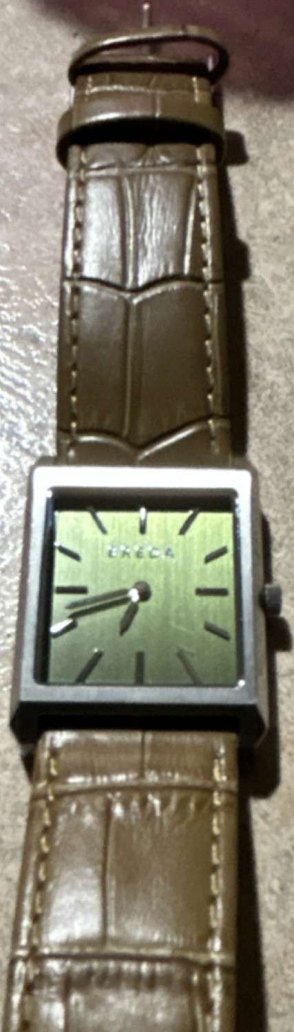 BREDA VIRGIL Square Green Dial Watch – Quartz Men’s Dress Watch