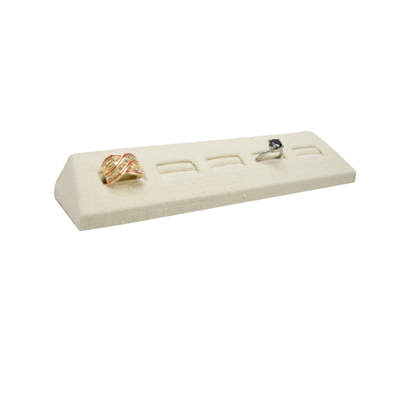 Novel Box 5 Slot Ring/Cufflink Tray Stand Holder Jewelry Display 8 X 1.75 x 1″