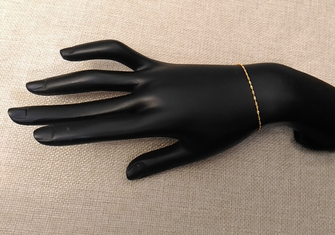 REAL GOLD *** Fine Twisted Bangle Bracelet Singapore Chain / 16-17-18-19cm