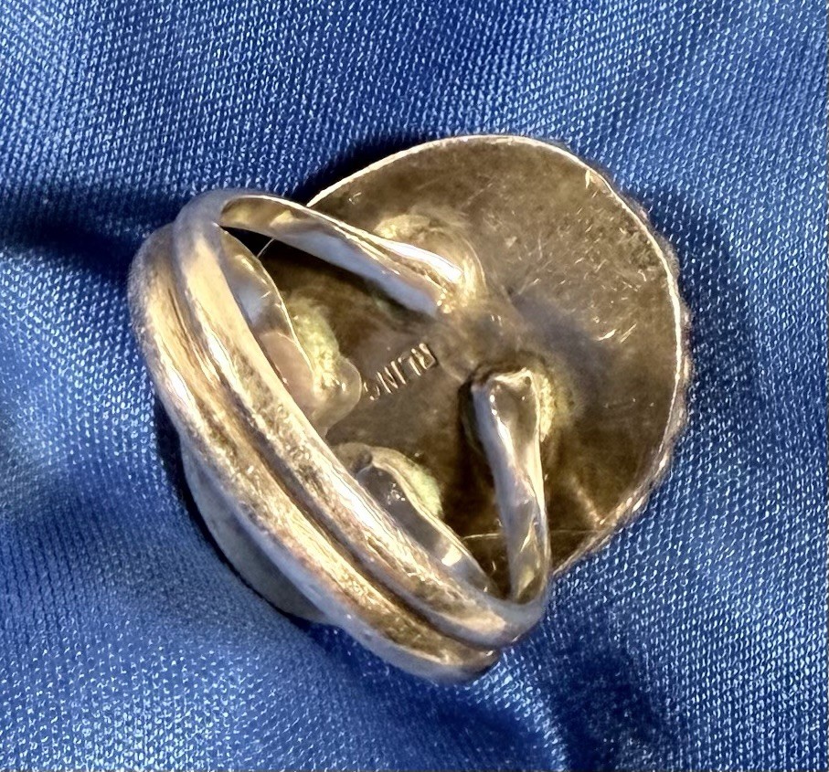 Vintage Navajo Sterling Silver Tigers Eye Statement Ring Sz 7 Native Southwest