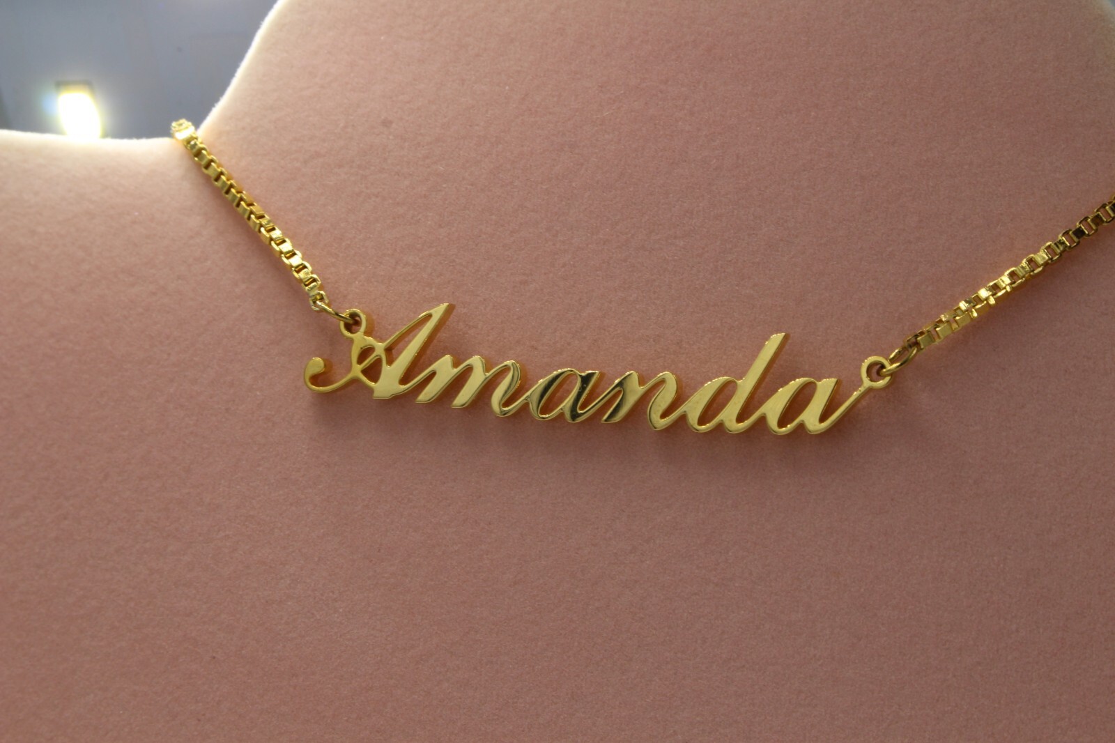 Jewelry Signature Name Necklace 18K Gold For Woman Mom Girl With Gift Bag Xmas