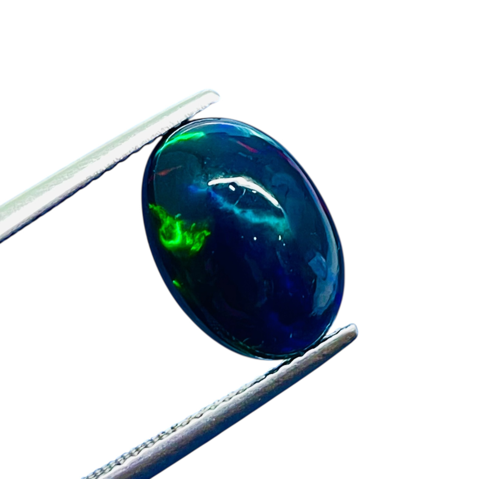 3.34 Cts Natural Ethiopian Black Opal 13.5×9.5mm Oval Cabochon Loose Gemstone