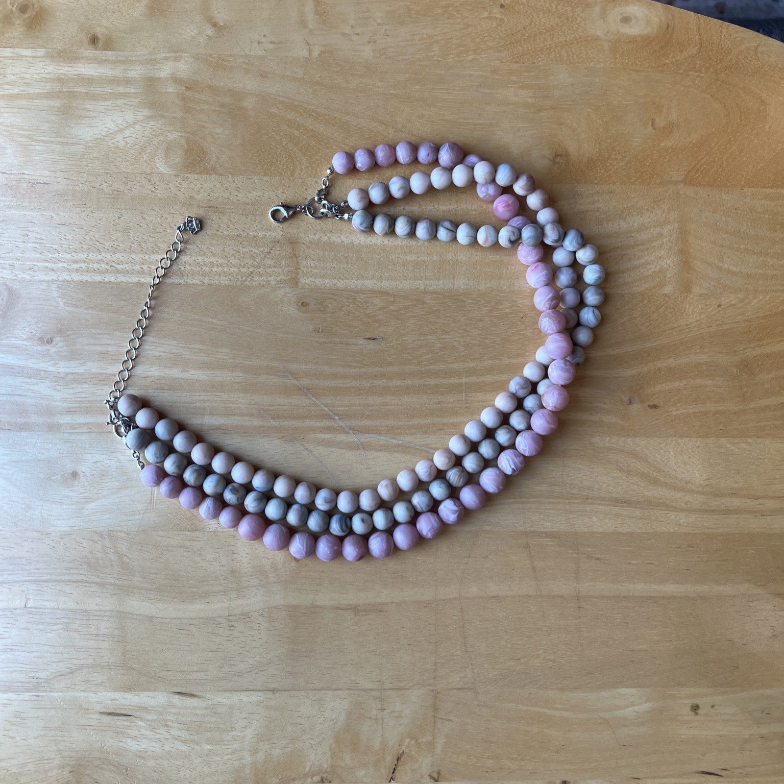Premier Designs Choker Necklace Beige & Light Rose NIB