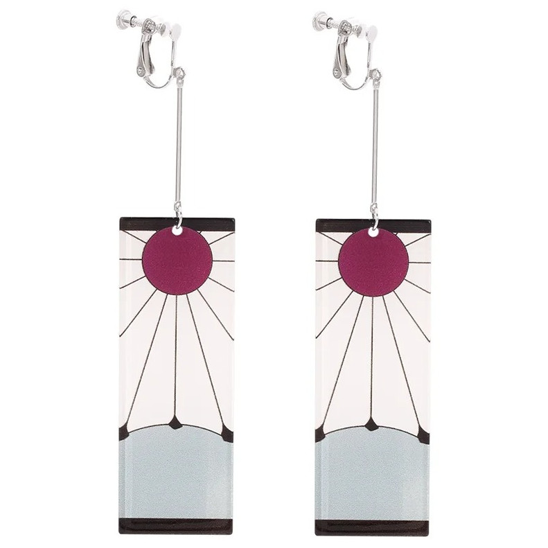 2pcs Anime Demon Slayer Inspired Acrylic Drop Earrings – Stylish Otaku Jewelry