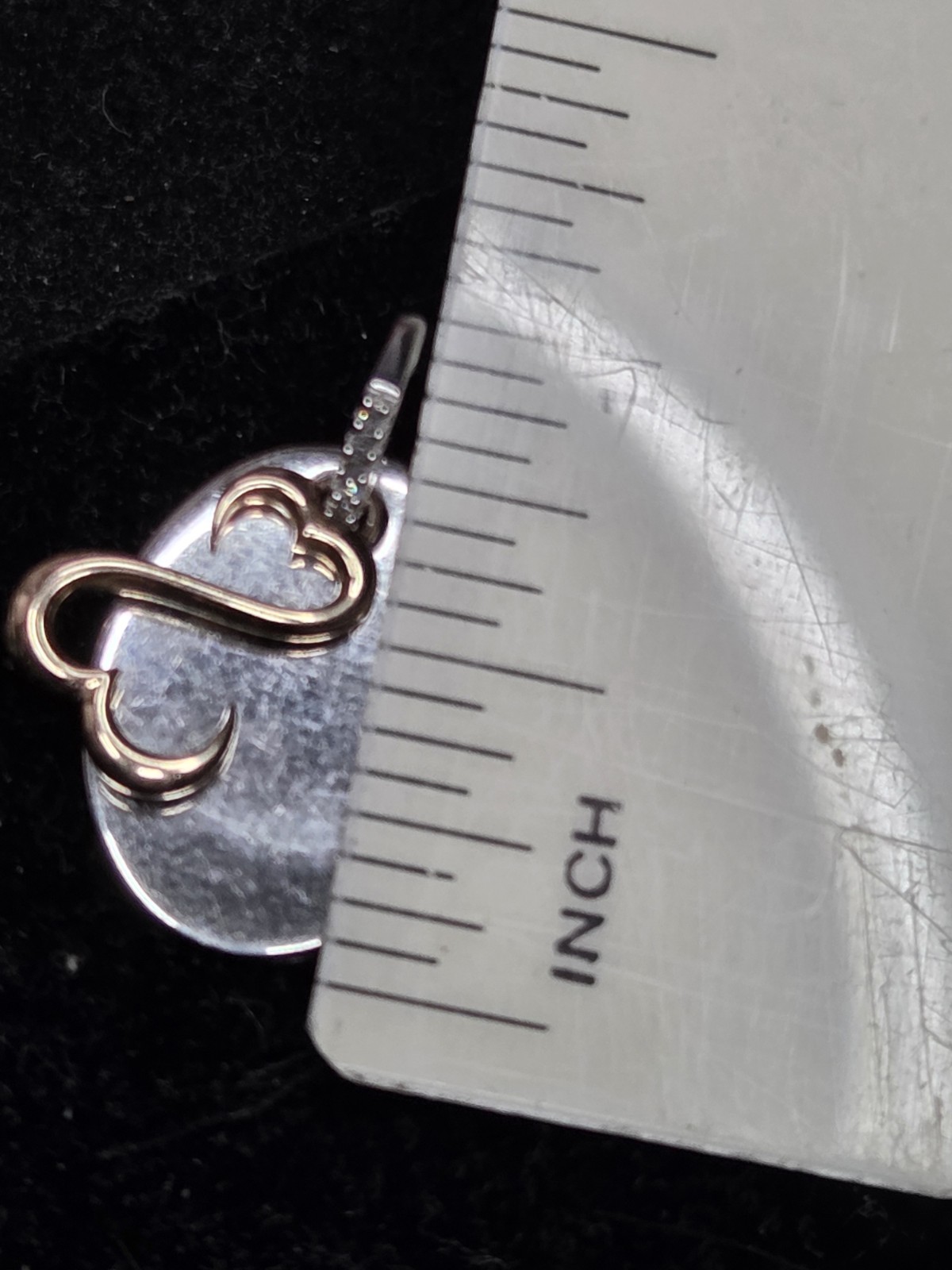 JANE SEYMOUR 14 KT DIAMOND OPEN HEARTS PENDANT