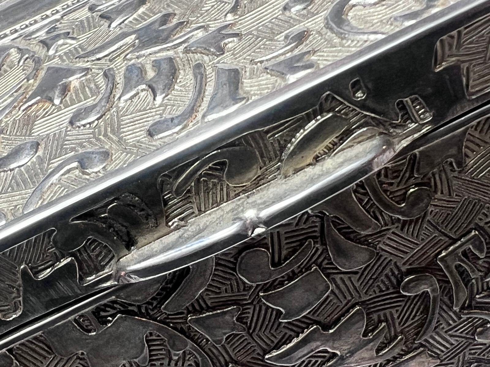 Vtg Silver Tone Jewelry Box Mirrored Dresser Vanity Table Top Lined Case