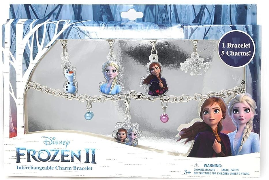 6 X Disney Frozen II Girls Jewelry Bracelets with interchangeable Charms